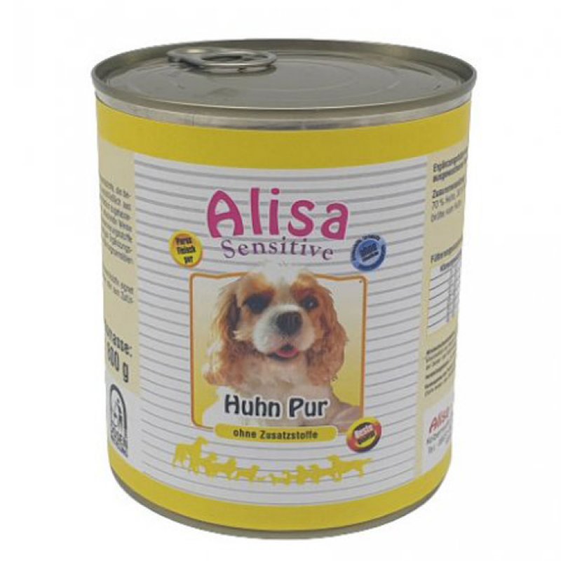 6 x Huhn Hundefutter nass ohne Zusätze Allergiker geeignet